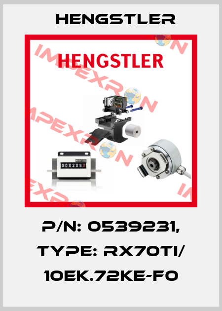 p/n: 0539231, Type: RX70TI/ 10EK.72KE-F0 Hengstler