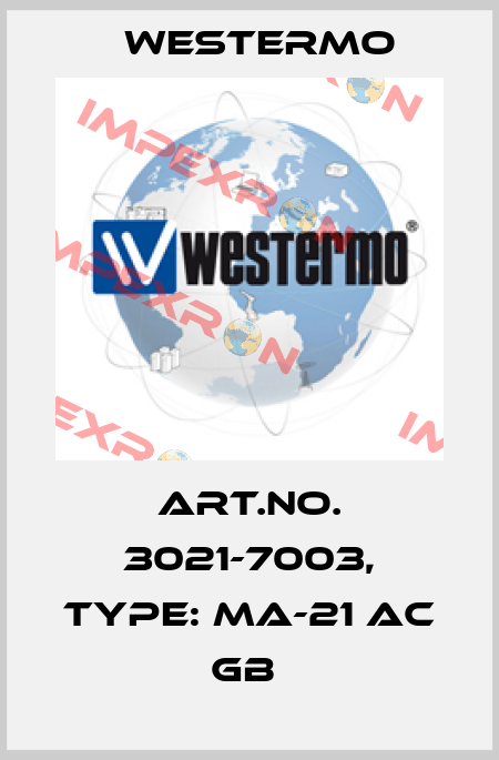 Art.No. 3021-7003, Type: MA-21 AC GB  Westermo