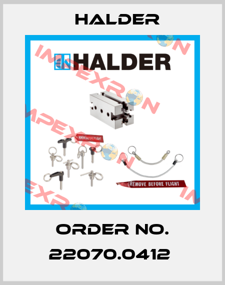 Order No. 22070.0412  Halder