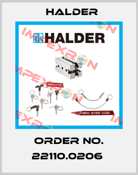 Order No. 22110.0206  Halder