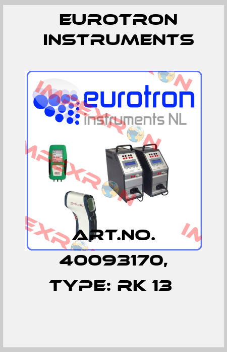 Art.No. 40093170, Type: RK 13  Eurotron Instruments