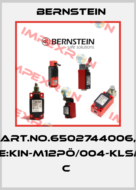 Art.No.6502744006, Type:KIN-M12PÖ/004-KLSM8V         C  Bernstein