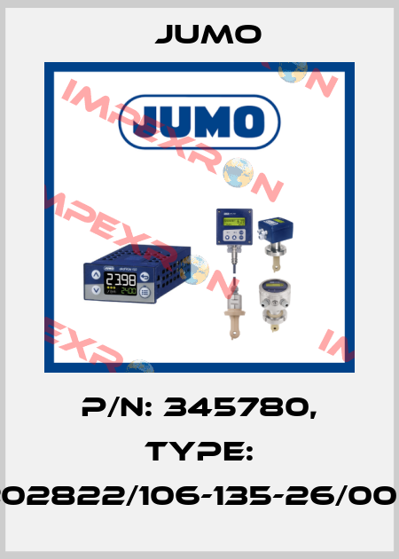 p/n: 345780, Type: 202822/106-135-26/000 Jumo