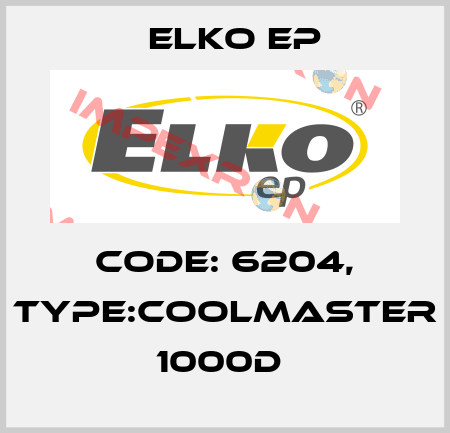 Code: 6204, Type:CoolMaster 1000D  Elko EP