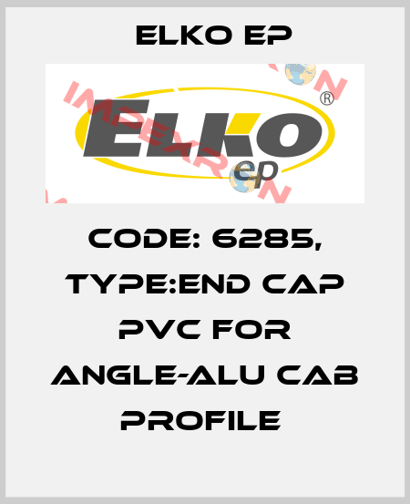 Code: 6285, Type:end cap PVC for ANGLE-ALU CAB profile  Elko EP