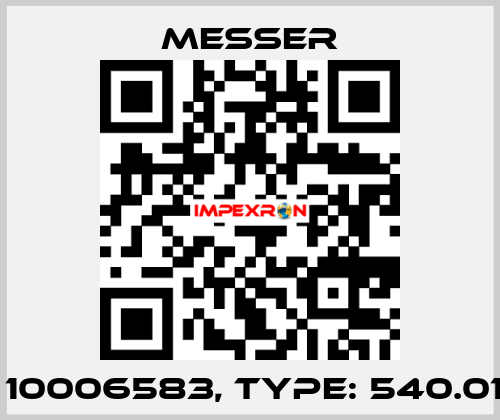 P/N: 10006583, Type: 540.01342 Messer