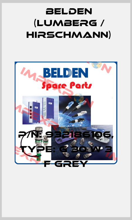 P/N: 932186106, Type: G 30 W 3 F grey Belden (Lumberg / Hirschmann)