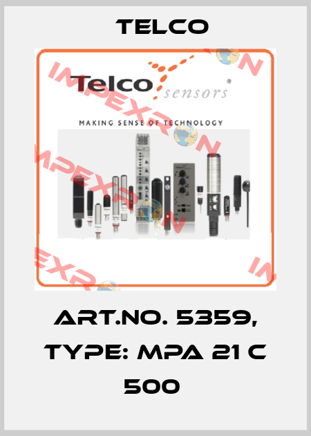 Art.No. 5359, Type: MPA 21 C 500  Telco