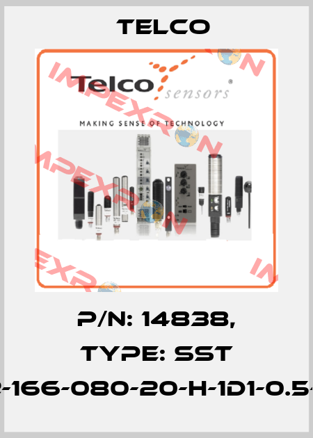 p/n: 14838, Type: SST 02-166-080-20-H-1D1-0.5-J5 Telco
