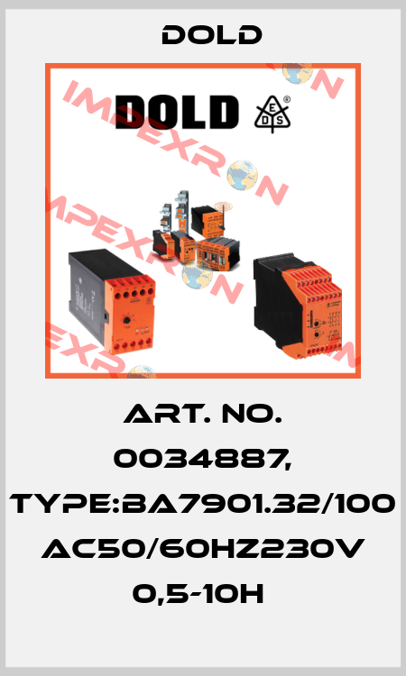Art. No. 0034887, Type:BA7901.32/100 AC50/60HZ230V 0,5-10H  Dold