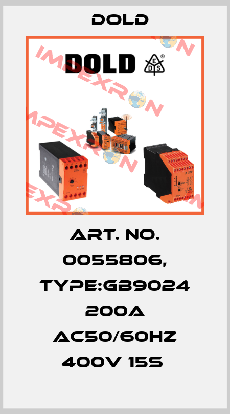 Art. No. 0055806, Type:GB9024 200A AC50/60HZ 400V 15S  Dold