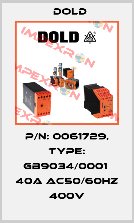 p/n: 0061729, Type: GB9034/0001  40A AC50/60HZ 400V Dold