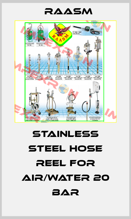 Stainless steel hose reel for air/water 20 bar Raasm