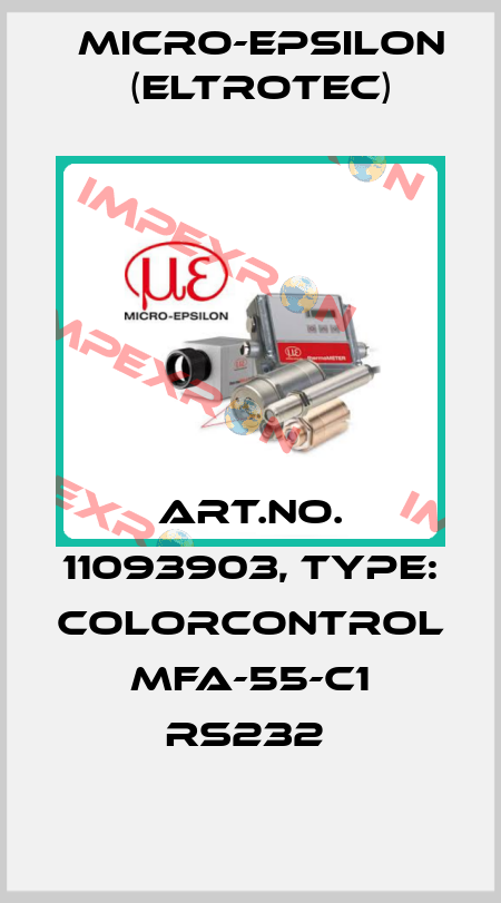 Art.No. 11093903, Type: colorCONTROL MFA-55-C1 RS232  Micro-Epsilon (Eltrotec)