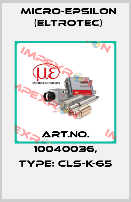 Art.No. 10040036, Type: CLS-K-65 Micro-Epsilon (Eltrotec)