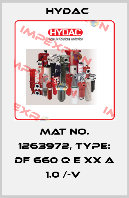 Mat No. 1263972, Type: DF 660 Q E XX A 1.0 /-V  Hydac