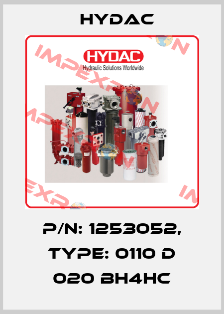 P/N: 1253052, Type: 0110 D 020 BH4HC Hydac