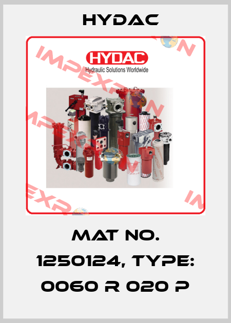 Mat No. 1250124, Type: 0060 R 020 P Hydac