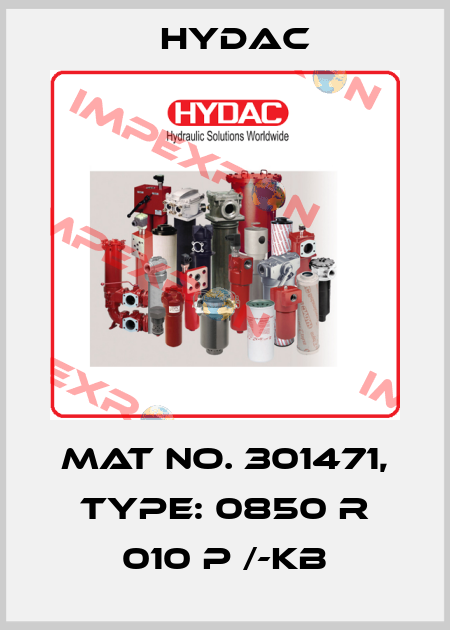 Mat No. 301471, Type: 0850 R 010 P /-KB Hydac