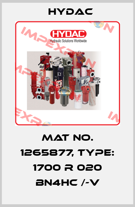 Mat No. 1265877, Type: 1700 R 020 BN4HC /-V Hydac