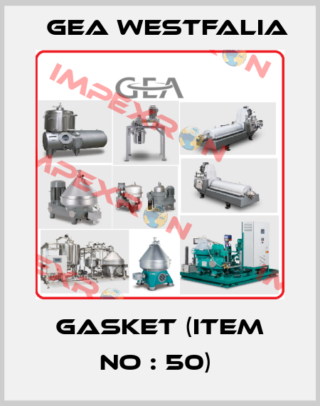 Gasket (item no : 50)  Gea Westfalia