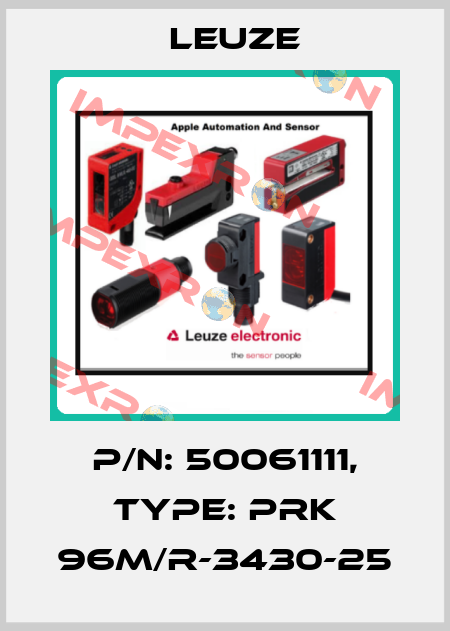 p/n: 50061111, Type: PRK 96M/R-3430-25 Leuze