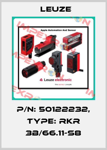 P/N: 50122232, Type: RKR 3B/66.11-S8 Leuze