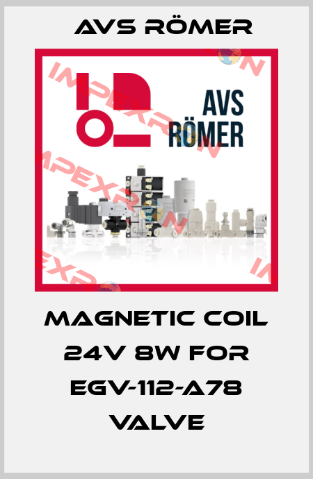 Magnetic coil 24V 8W for EGV-112-A78 valve Avs Römer