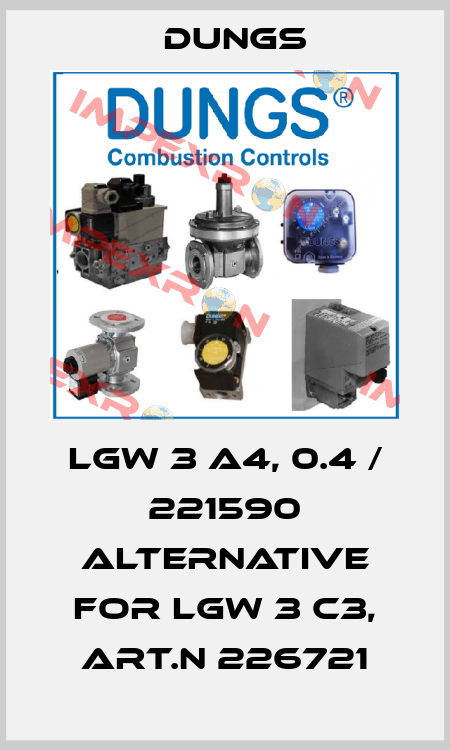 LGW 3 A4, 0.4 / 221590 alternative for LGW 3 C3, Art.N 226721 Dungs