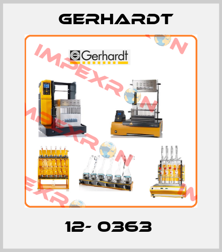 12- 0363  Gerhardt
