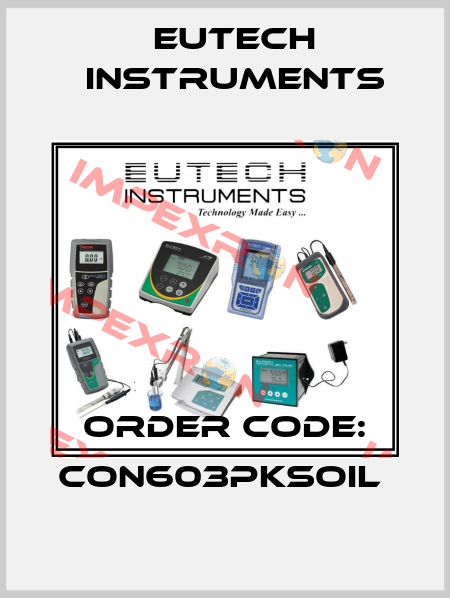 Order Code: CON603PKSOIL  Eutech Instruments