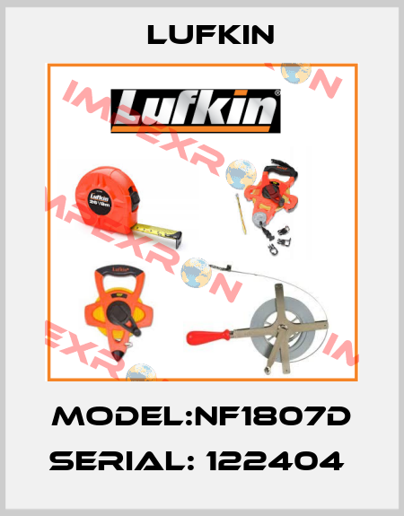 MODEL:NF1807D SERIAL: 122404  Lufkin