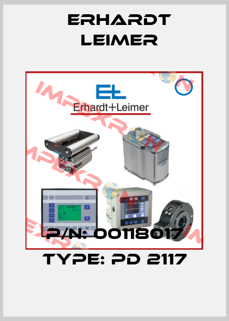 P/N: 00118017 Type: PD 2117 Erhardt Leimer