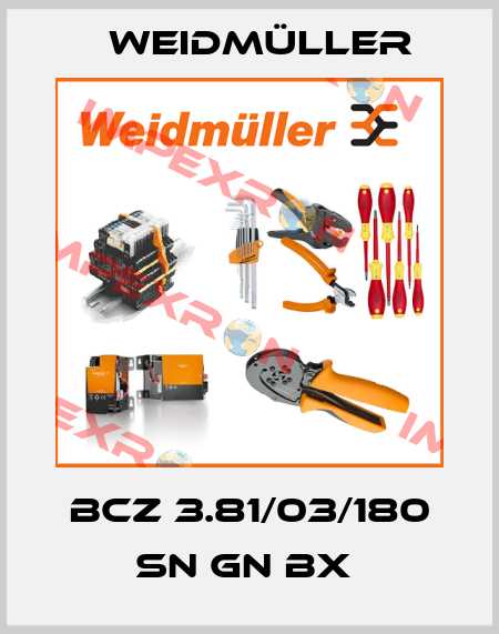 BCZ 3.81/03/180 SN GN BX  Weidmüller