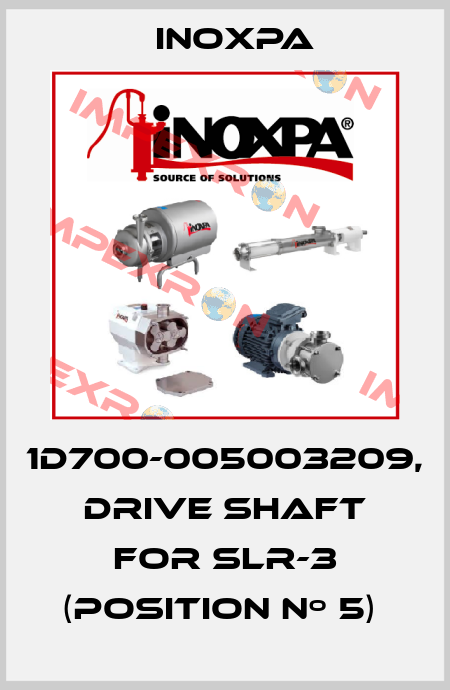 1D700-005003209, DRIVE SHAFT FOR SLR-3 (position nº 5)  Inoxpa