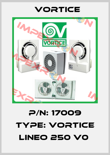 P/N: 17009 Type: Vortice Lineo 250 V0  Vortice