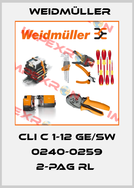 CLI C 1-12 GE/SW 0240-0259 2-PAG RL  Weidmüller