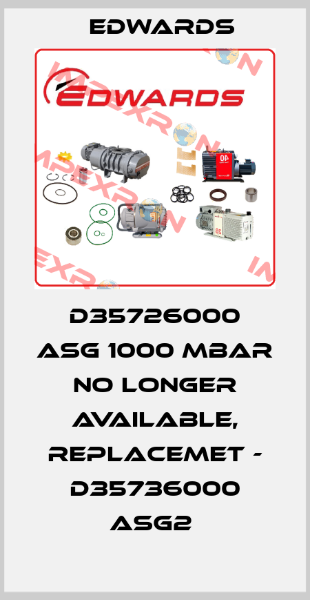D35726000 ASG 1000 MBAR NO LONGER AVAILABLE, REPLACEMET - D35736000 ASG2  Edwards
