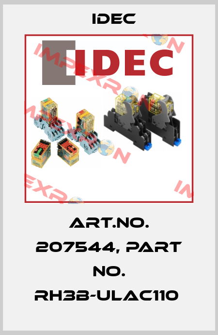 Art.No. 207544, Part No. RH3B-ULAC110  Idec