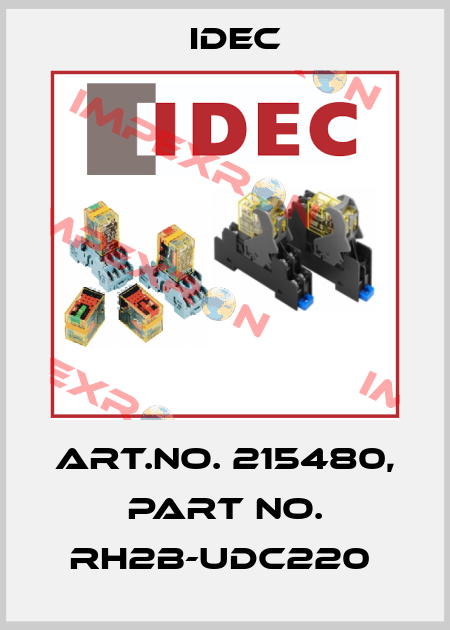 Art.No. 215480, Part No. RH2B-UDC220  Idec