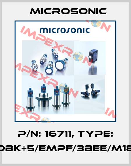 p/n: 16711, Type: dbk+5/Empf/3BEE/M18 Microsonic