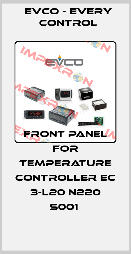 FRONT PANEL FOR TEMPERATURE CONTROLLER EC 3-L20 N220 S001  EVCO - Every Control