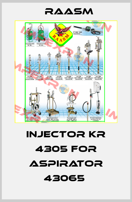INJECTOR KR 4305 FOR ASPIRATOR 43065  Raasm