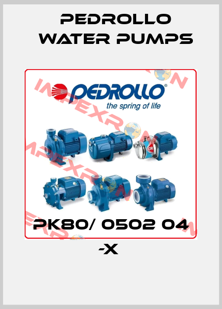 PK80/ 0502 04 -x  Pedrollo Water Pumps