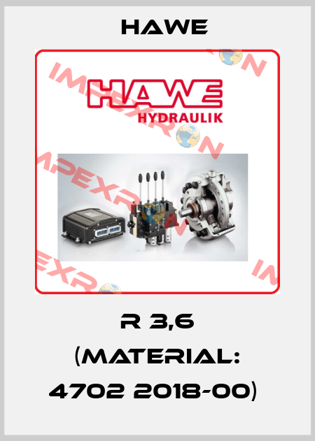 R 3,6 (Material: 4702 2018-00)  Hawe