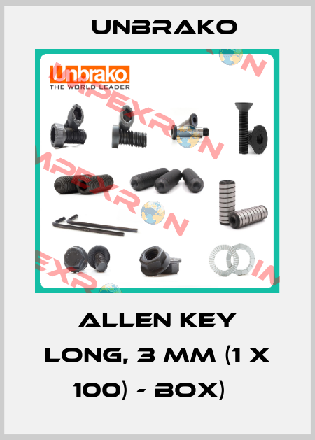 Allen Key long, 3 mm (1 x 100) - Box)   Unbrako