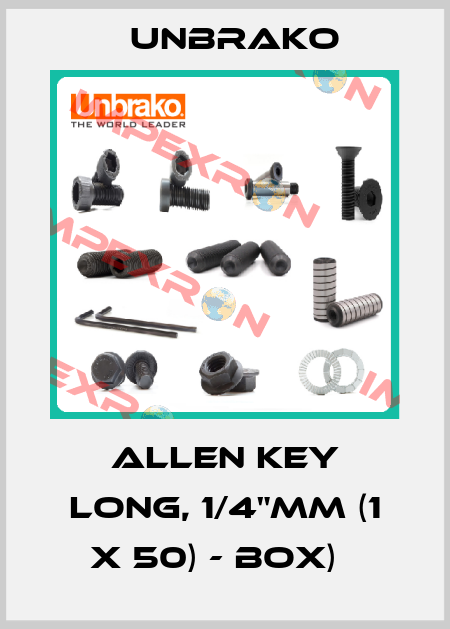 Allen Key long, 1/4"mm (1 x 50) - Box)   Unbrako