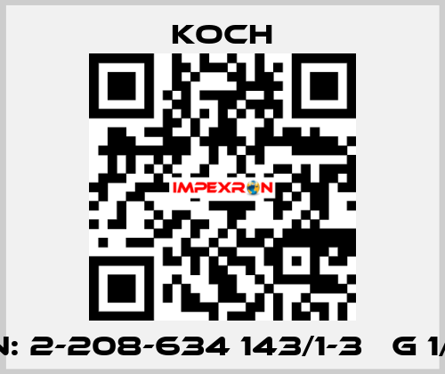 S/N: 2-208-634 143/1-3   G 1/2"  KOCH