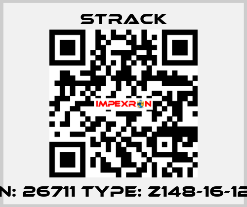 P/N: 26711 Type: Z148-16-120  Strack