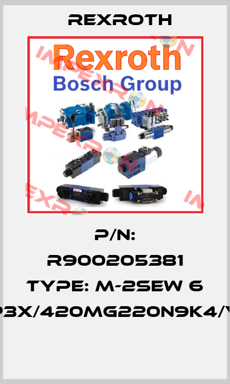 P/N: R900205381 Type: M-2SEW 6 P3X/420MG220N9K4/V  Rexroth